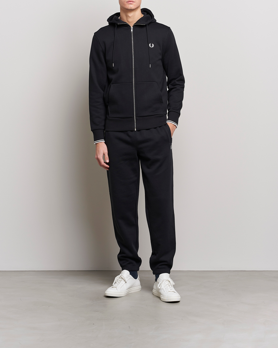 Herren | Pullover | Fred Perry | Full Zip Hooded Sweatshirt Black