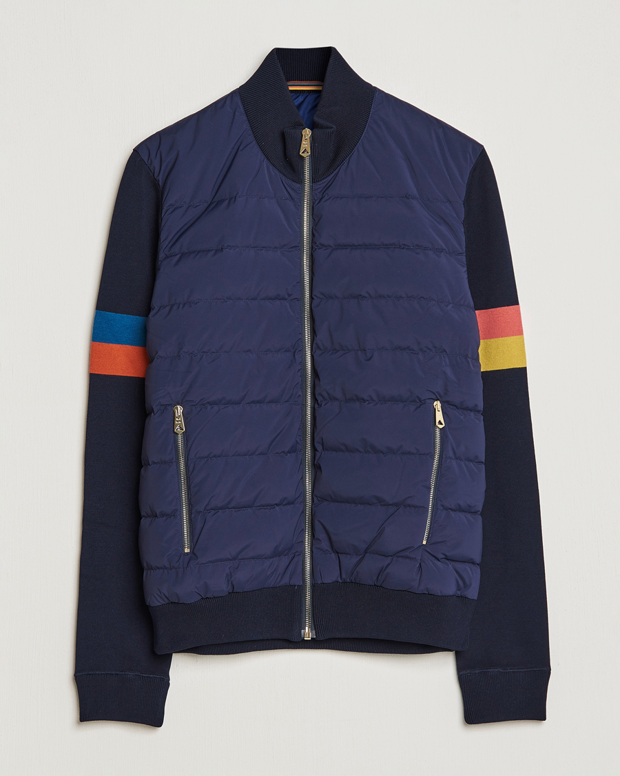 Herren | Jacken | Paul Smith | Knitted Hybrid Down Jacket Navy