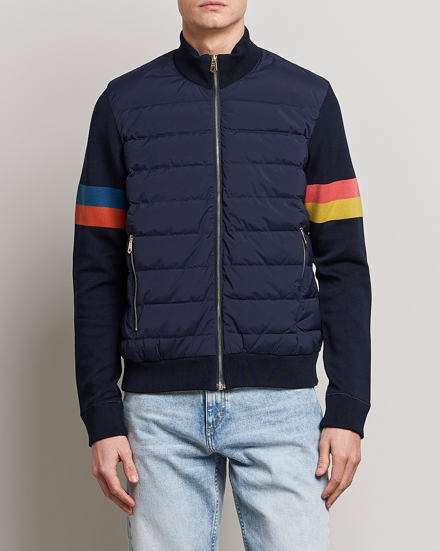 Herren | Jacken | Paul Smith | Knitted Hybrid Down Jacket Navy