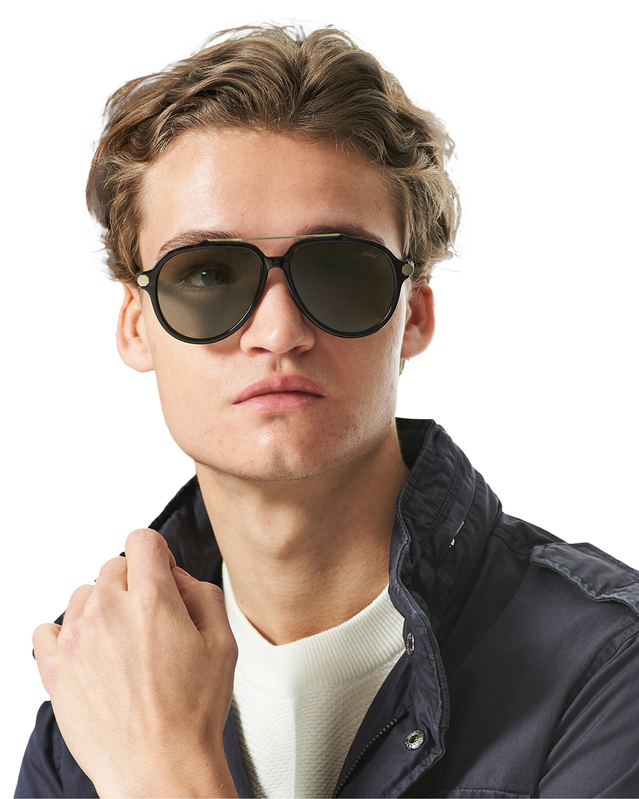 Herren | Brioni BR0096S Sunglasses Havana Green | Brioni | BR0096S Sunglasses Havana Green