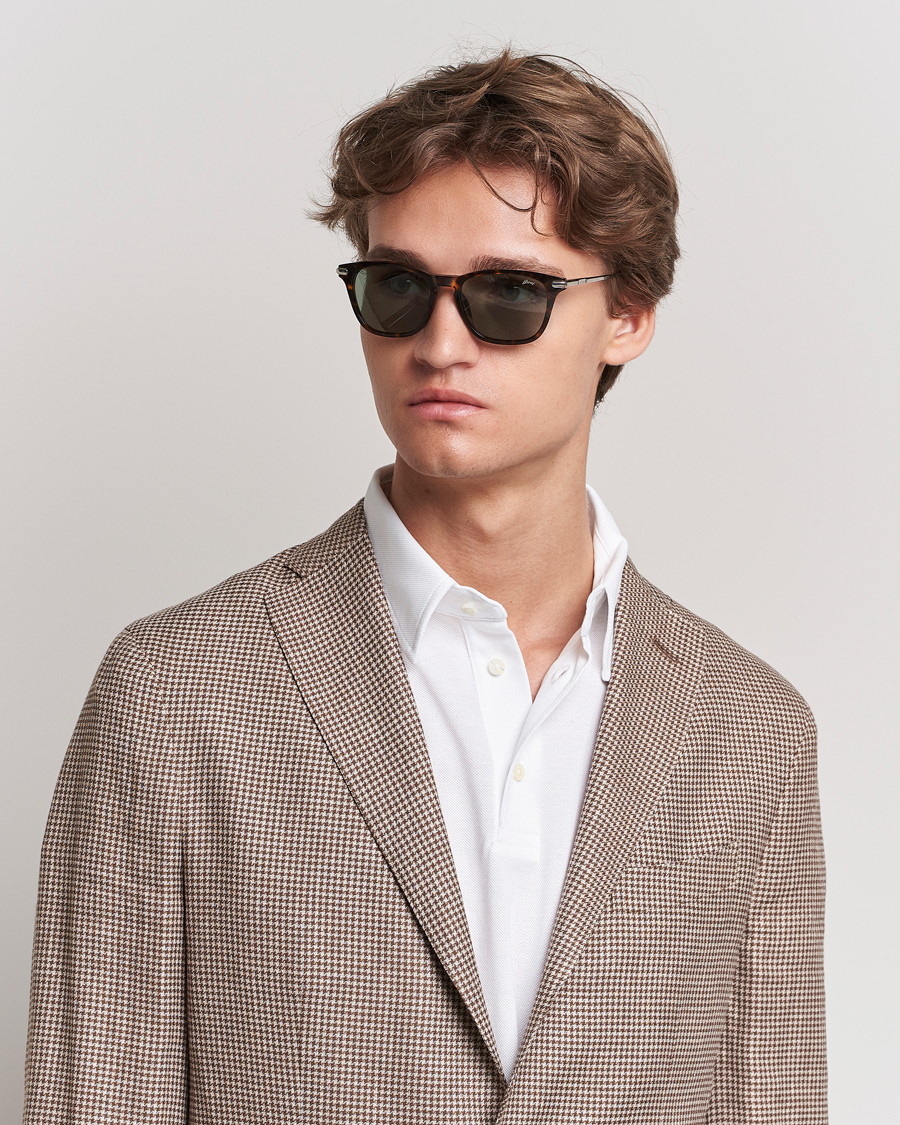 Herren | Brioni BR0092S Titanium Sunglasses Havana Green | Brioni | BR0092S Titanium Sunglasses Havana Green