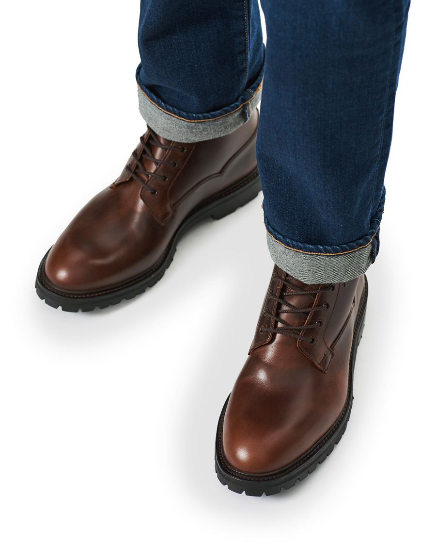 Herren | Crockett & Jones Ross Boot Vibram Sole Dark Brown Waxed Calf | Crockett & Jones | Ross Boot Vibram Sole Dark Brown Waxed Calf