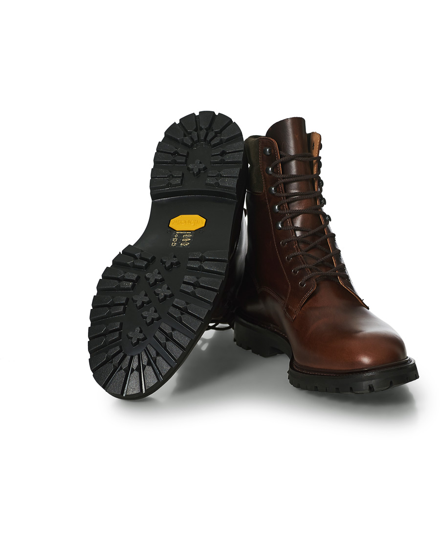 Herren | Crockett & Jones Ross Boot Vibram Sole Dark Brown Waxed Calf | Crockett & Jones | Ross Boot Vibram Sole Dark Brown Waxed Calf