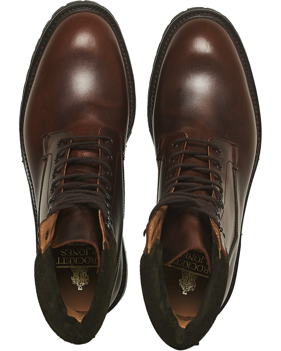 Herren | Crockett & Jones Ross Boot Vibram Sole Dark Brown Waxed Calf | Crockett & Jones | Ross Boot Vibram Sole Dark Brown Waxed Calf