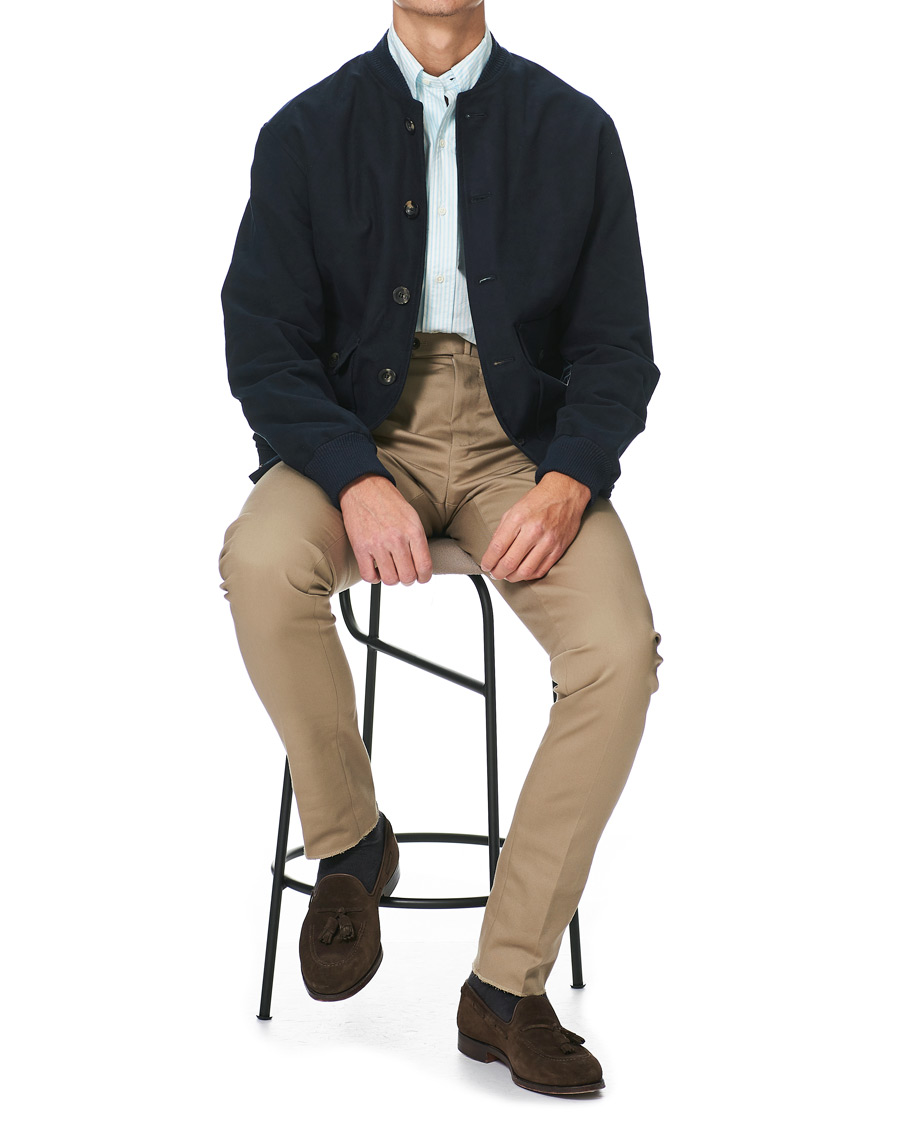 Herren | Hemden | Kamakura Shirts | Slim Fit Oxford BD Sport Shirt Light Blue Stripe