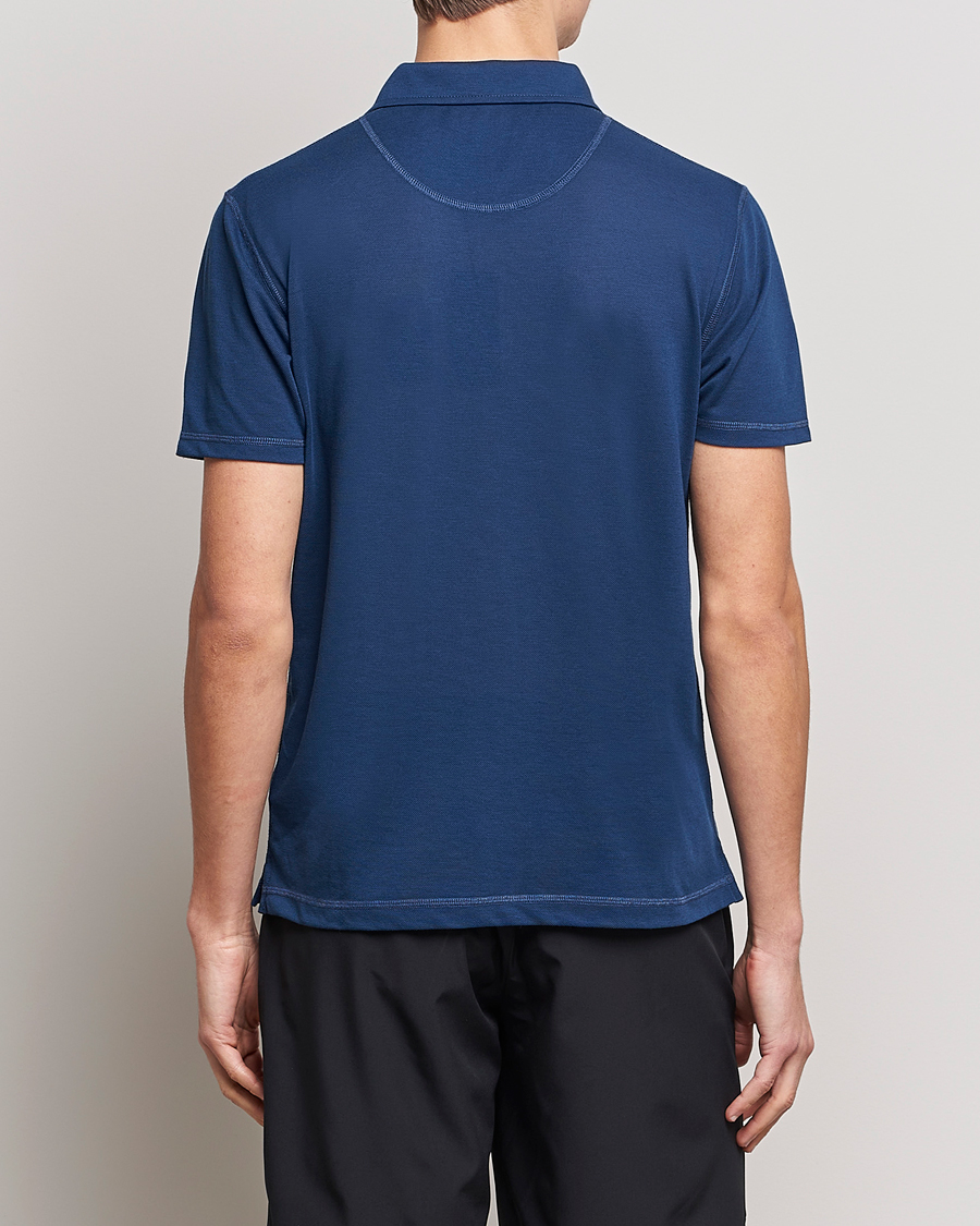 Herren | Poloshirts | Sunspel | Active Pique Polo Navy