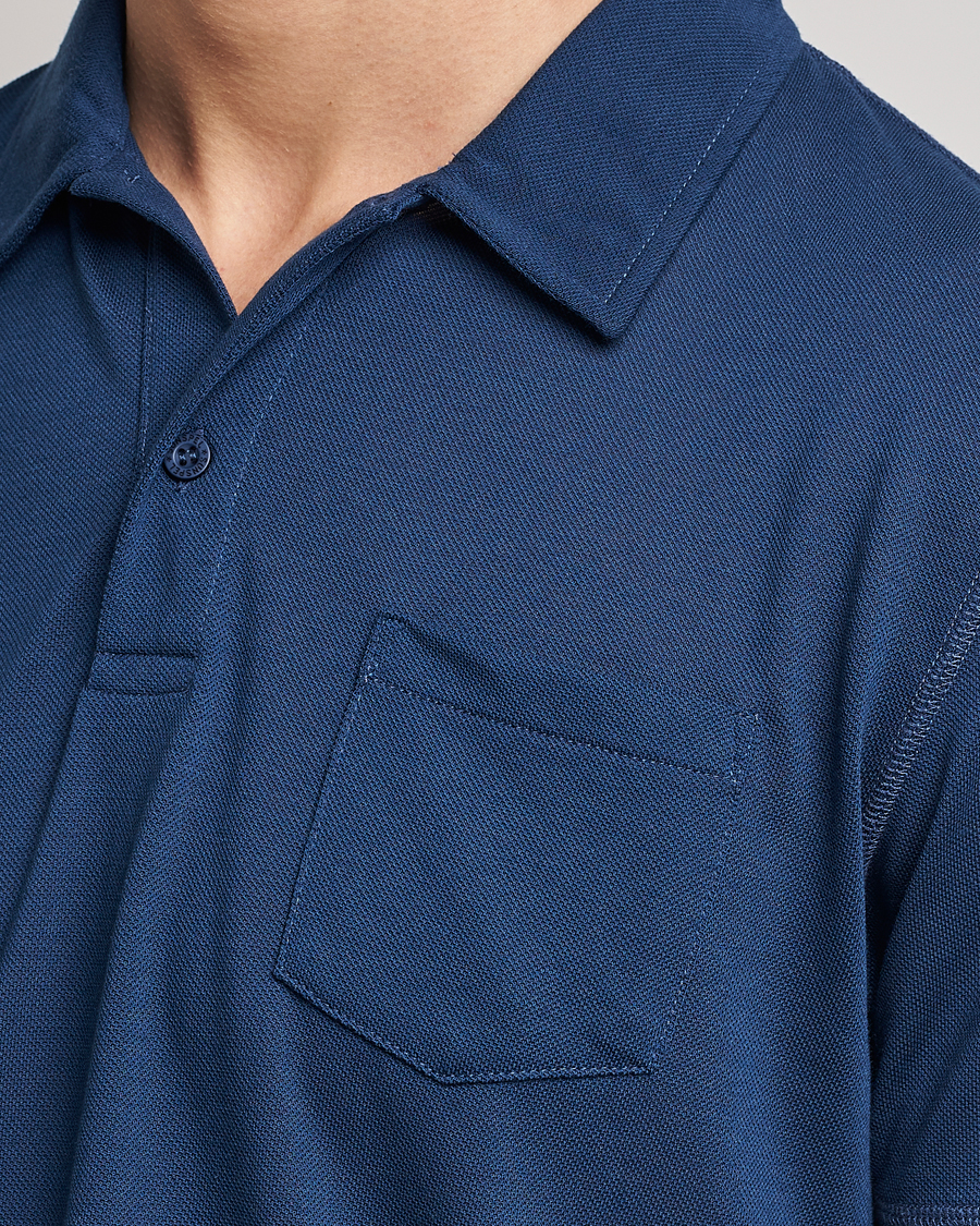 Herren | Poloshirts | Sunspel | Active Pique Polo Navy