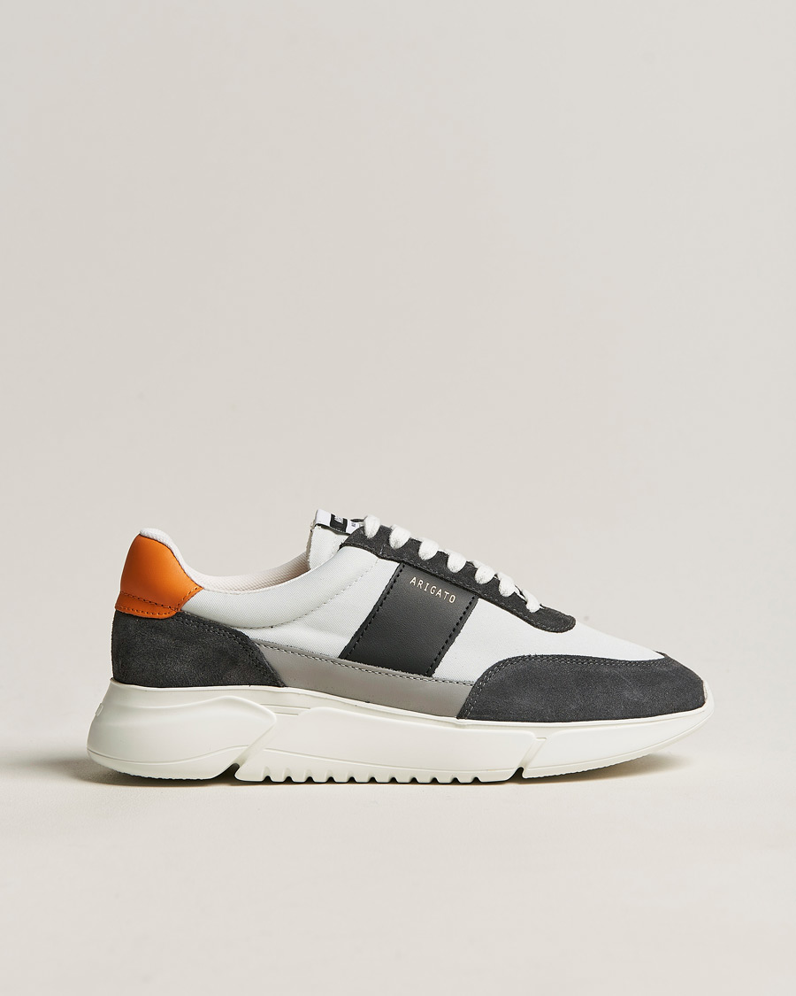 Herren | Axel Arigato Genesis Vintage Runner Sneaker Light Grey/Black/Orange | Axel Arigato | Genesis Vintage Runner Sneaker Light Grey/Black/Orange