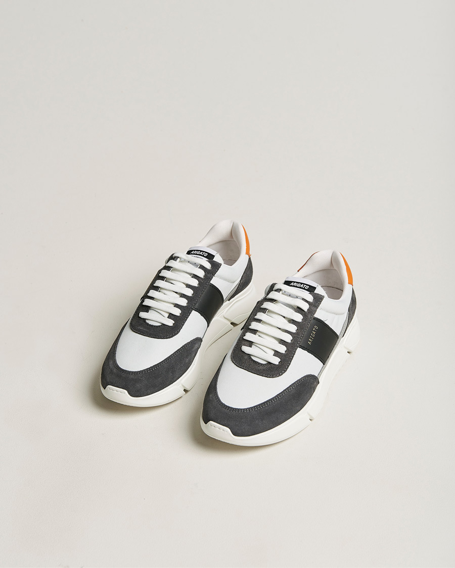 Herren | Schwarze Sneakers | Axel Arigato | Genesis Vintage Runner Sneaker Light Grey/Black/Orange