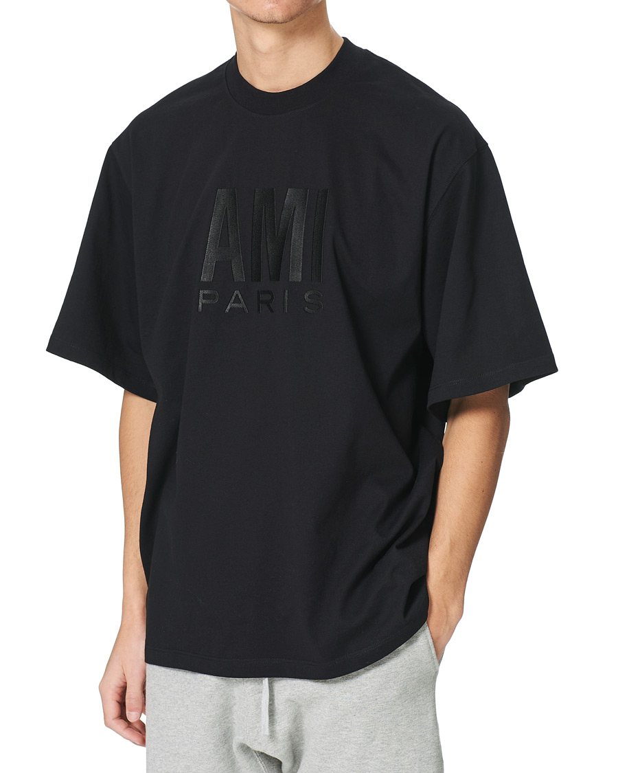 Herren | T-Shirts | AMI | Oversize Logo Tee Black