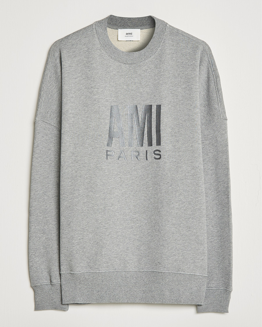 Herren | Pullover | AMI | Oversize Logo Sweatshirt Heather Grey