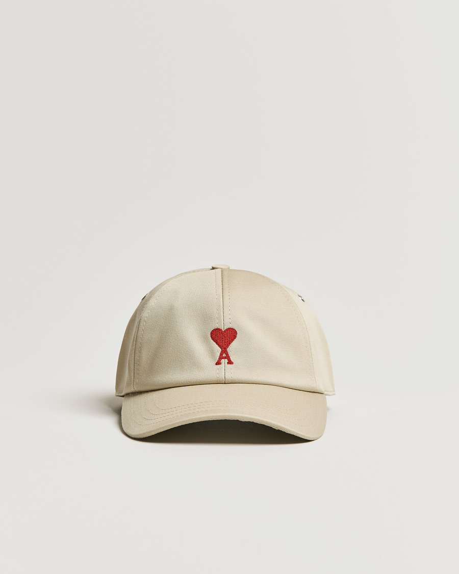 Herren | AMI Heart Logo Baseball Cap Beige | AMI | Heart Logo Baseball Cap Beige
