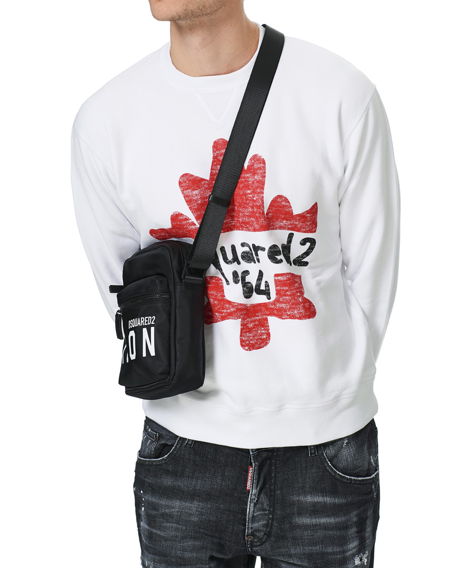Herren | Dsquared2 Icon Cross Body Bag Black | Dsquared2 | Icon Cross Body Bag Black