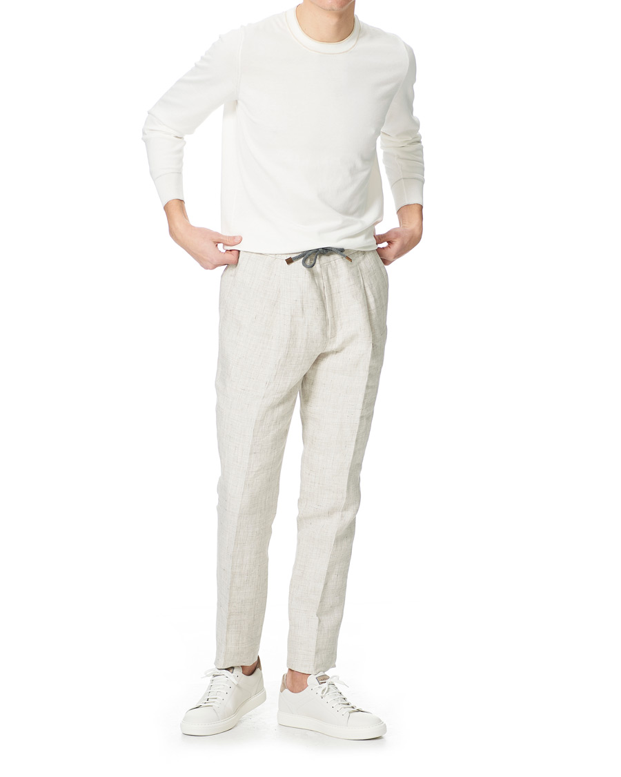 Herren | Pullover | Brunello Cucinelli | Contrast Collar Crew Neck Sweater Panama