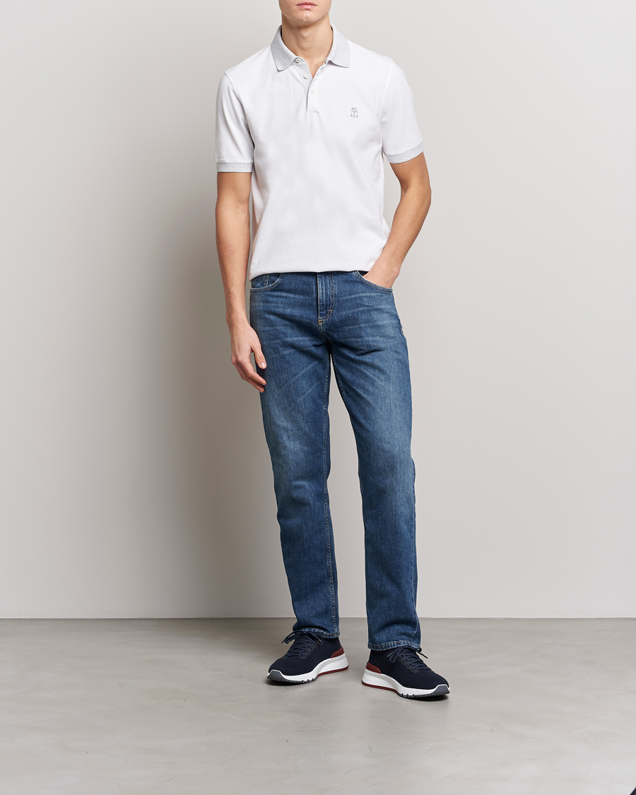 Herren | Poloshirts | Brunello Cucinelli | Short Sleeve Polo Piquet White