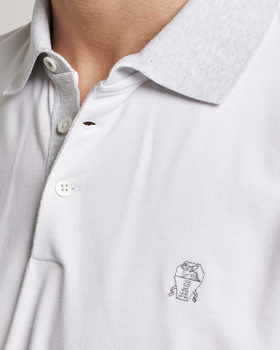 Herren | Poloshirts | Brunello Cucinelli | Short Sleeve Polo Piquet White