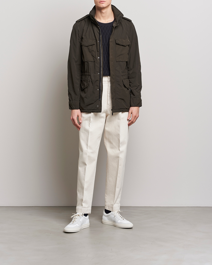 Herren | Jacken | Aspesi | Giubotto Garment Dyed Field Jacket Dark Military