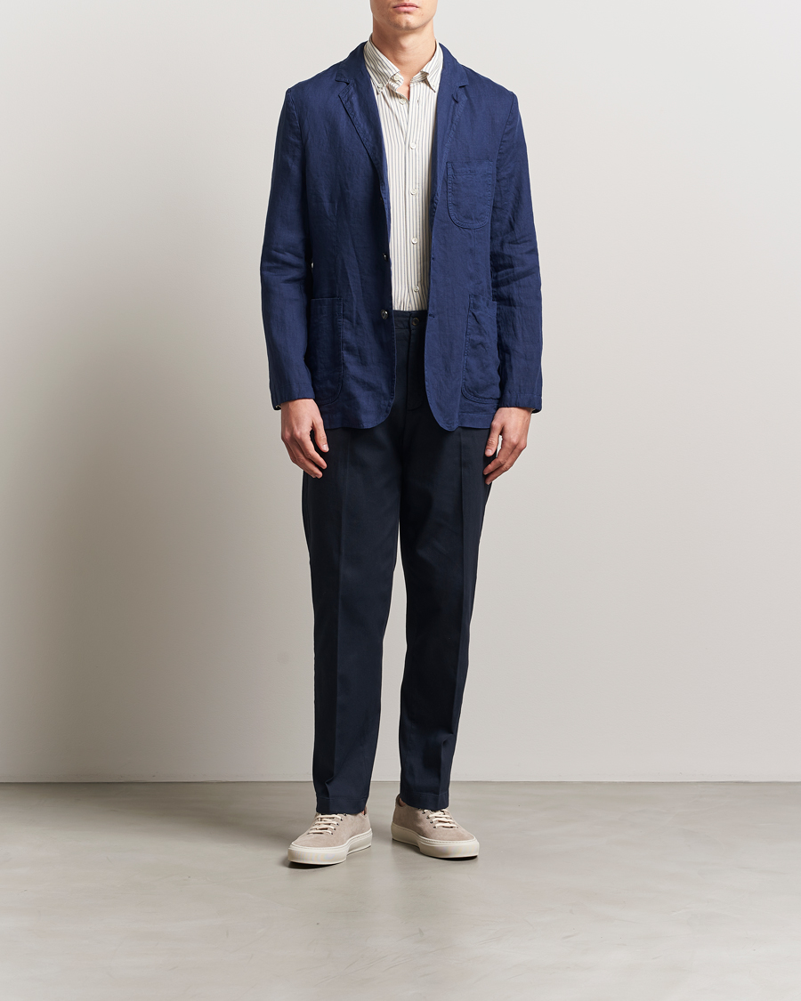 Herren | Sakkos | Aspesi | Samuraki Linen Blazer Navy