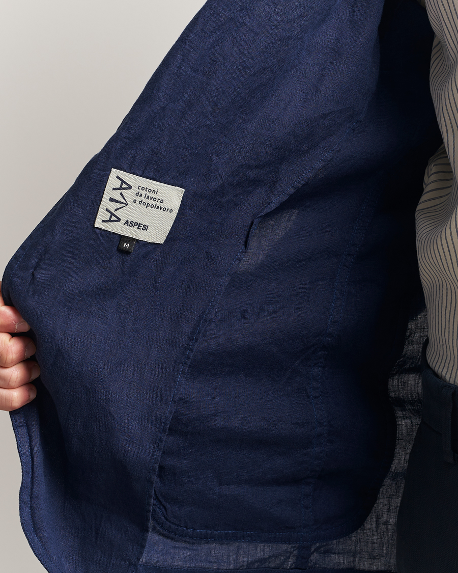 Herren | Sakkos | Aspesi | Samuraki Linen Blazer Navy