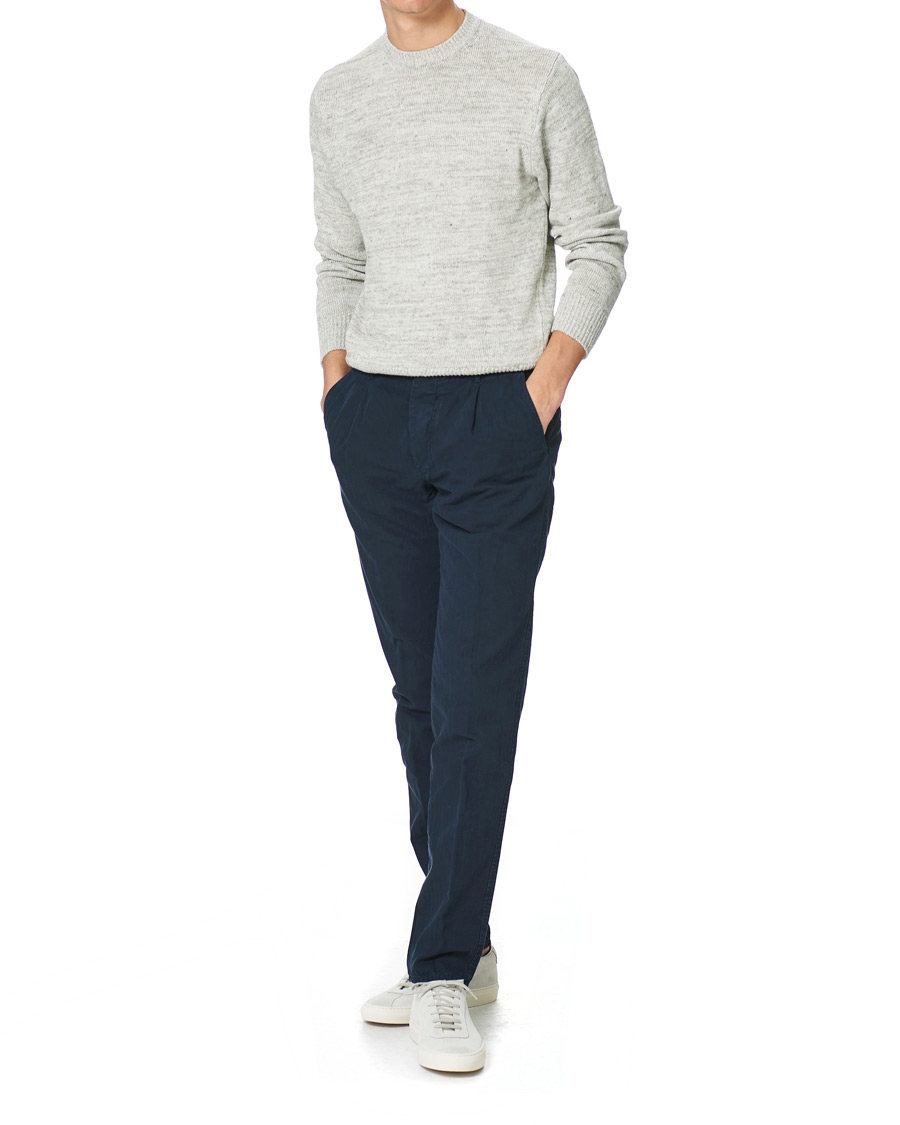 Herren | Hosen | Incotex | Tapered Fit Cotton Trousers Navy