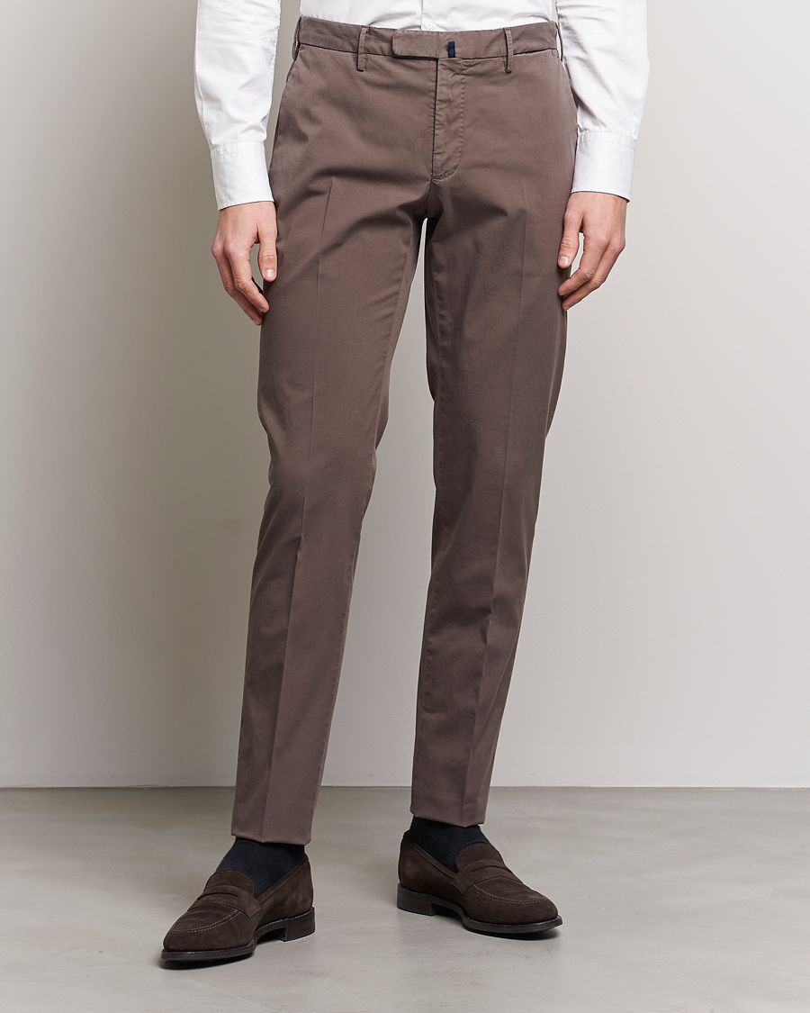 Herren | Hosen | Incotex | Slim Fit Comfort Chinos Dark Brown