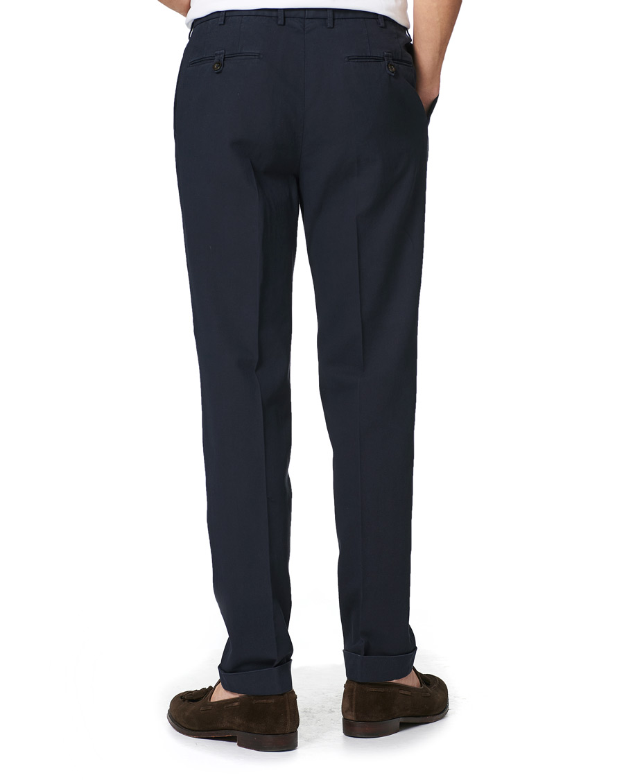 Herren | Hosen | Incotex | Carrot Fit Pleated Trousers Navy