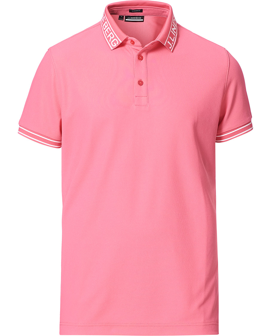 Herren | Poloshirts | J.Lindeberg | Austin Regular Golf Polo Hot Pink