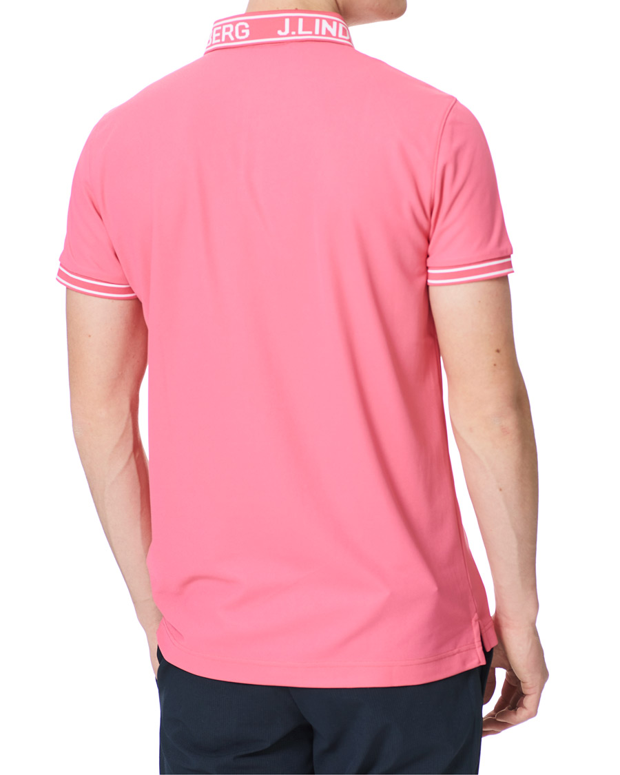 Herren | Poloshirts | J.Lindeberg | Austin Regular Golf Polo Hot Pink