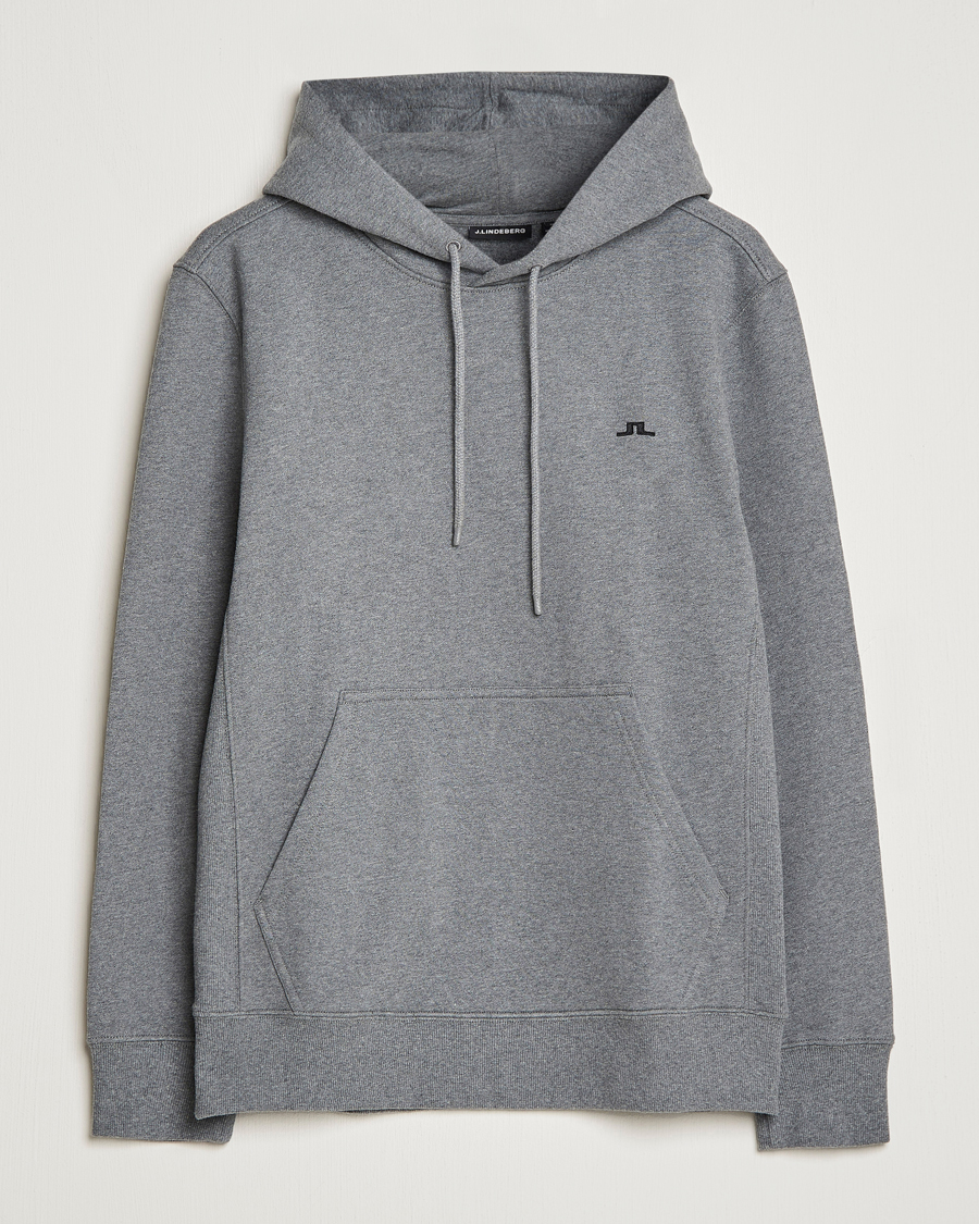 Herren | Pullover | J.Lindeberg | Cal Sweat Hoodie Grey Melange