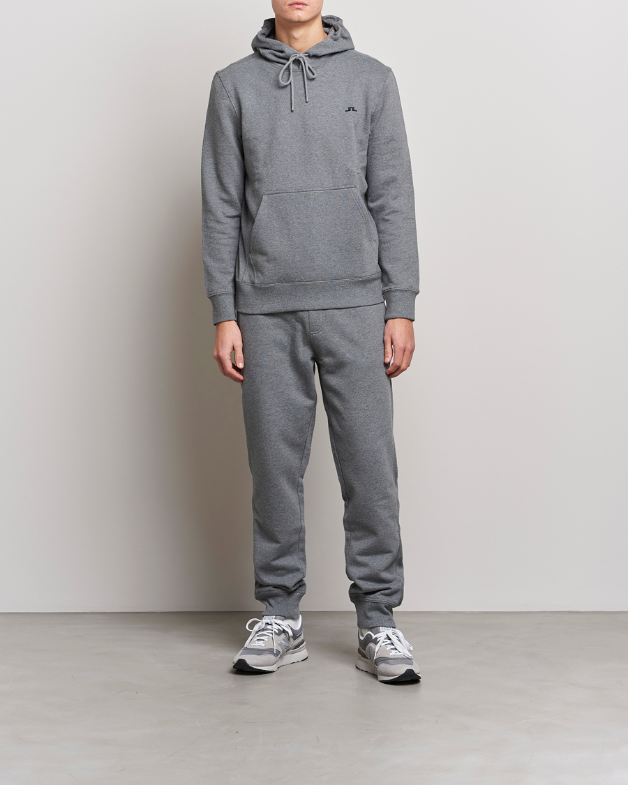 Herren | Pullover | J.Lindeberg | Cal Sweat Hoodie Grey Melange
