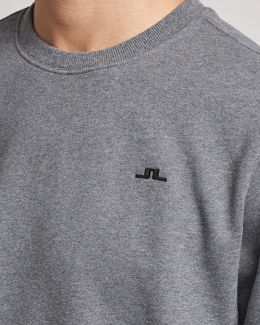 Herren | Pullover | J.Lindeberg | Cal Crew Neck Sweat Grey Melange
