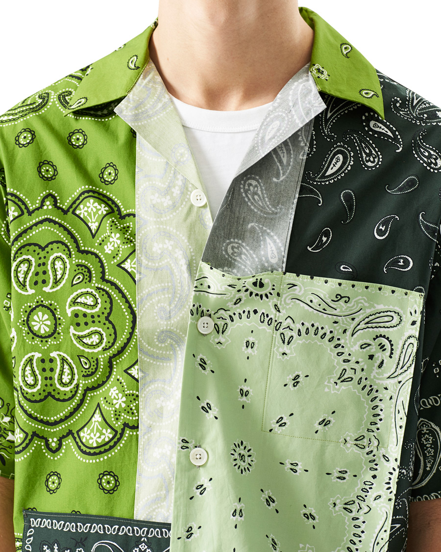 Herren | Hemden | KENZO | Patchwork Short Sleeves Shirt Green