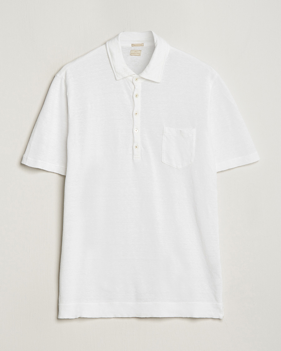 Herren | Poloshirts | Massimo Alba | Wembley Linen Polo White