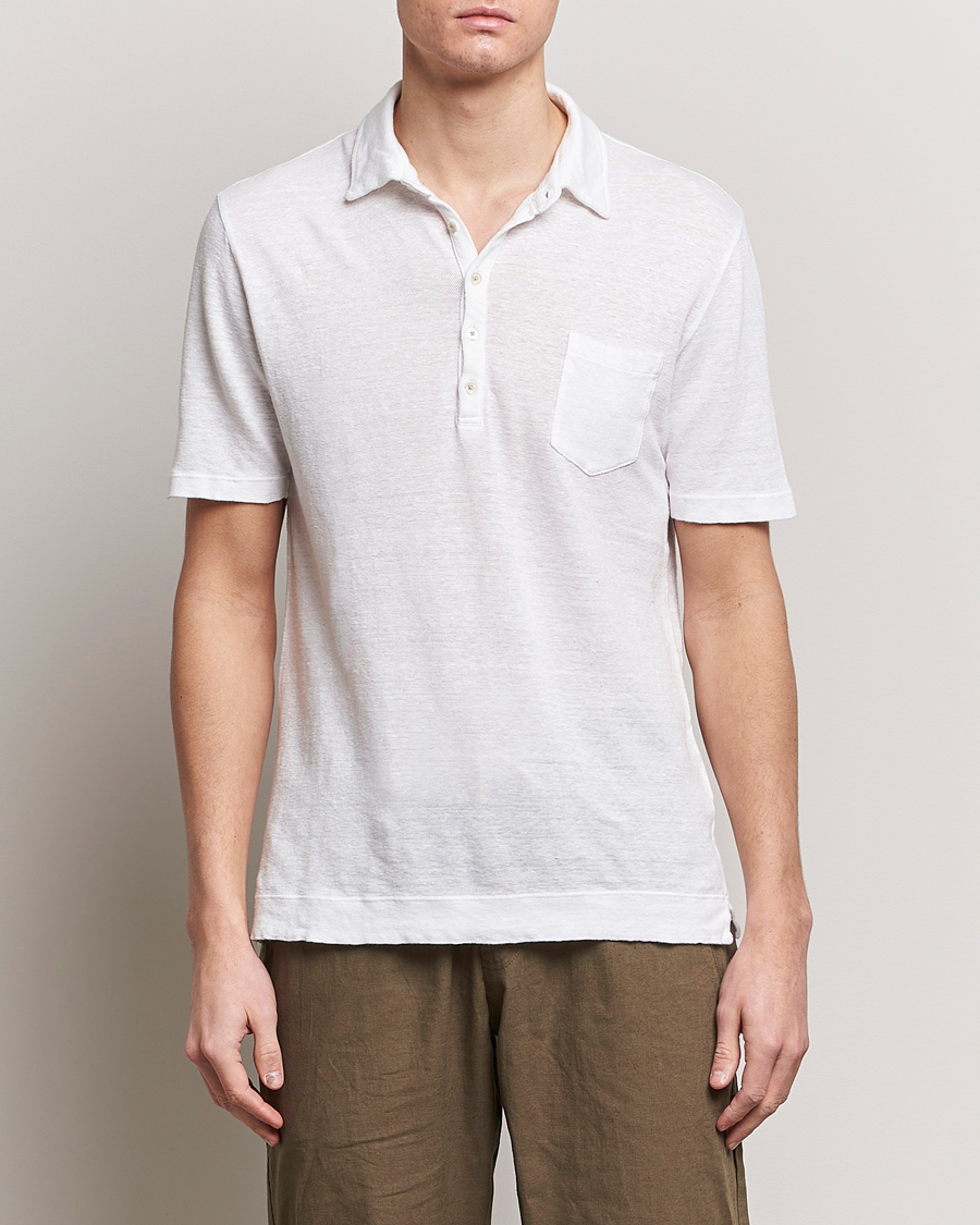 Herren | Poloshirts | Massimo Alba | Wembley Linen Polo White