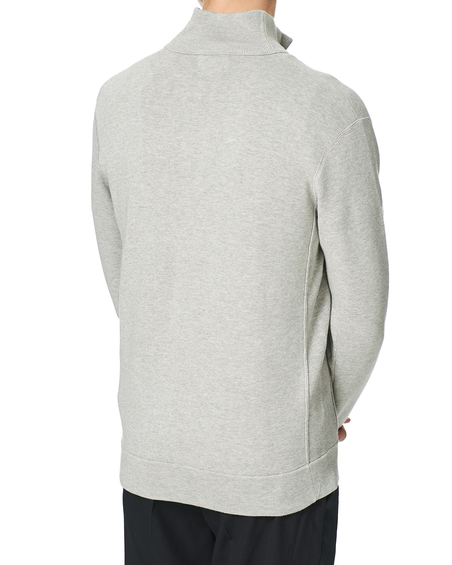 Herren | Pullover | NN07 | Luis Knitted Full-Zip Sweater Light Grey Melange