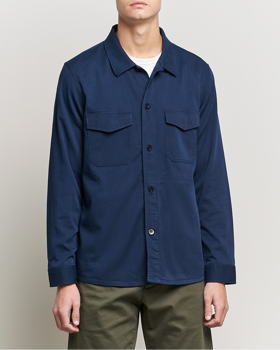 Herren | Hemden | NN07 | Bernard Tencel Overshirt Navy