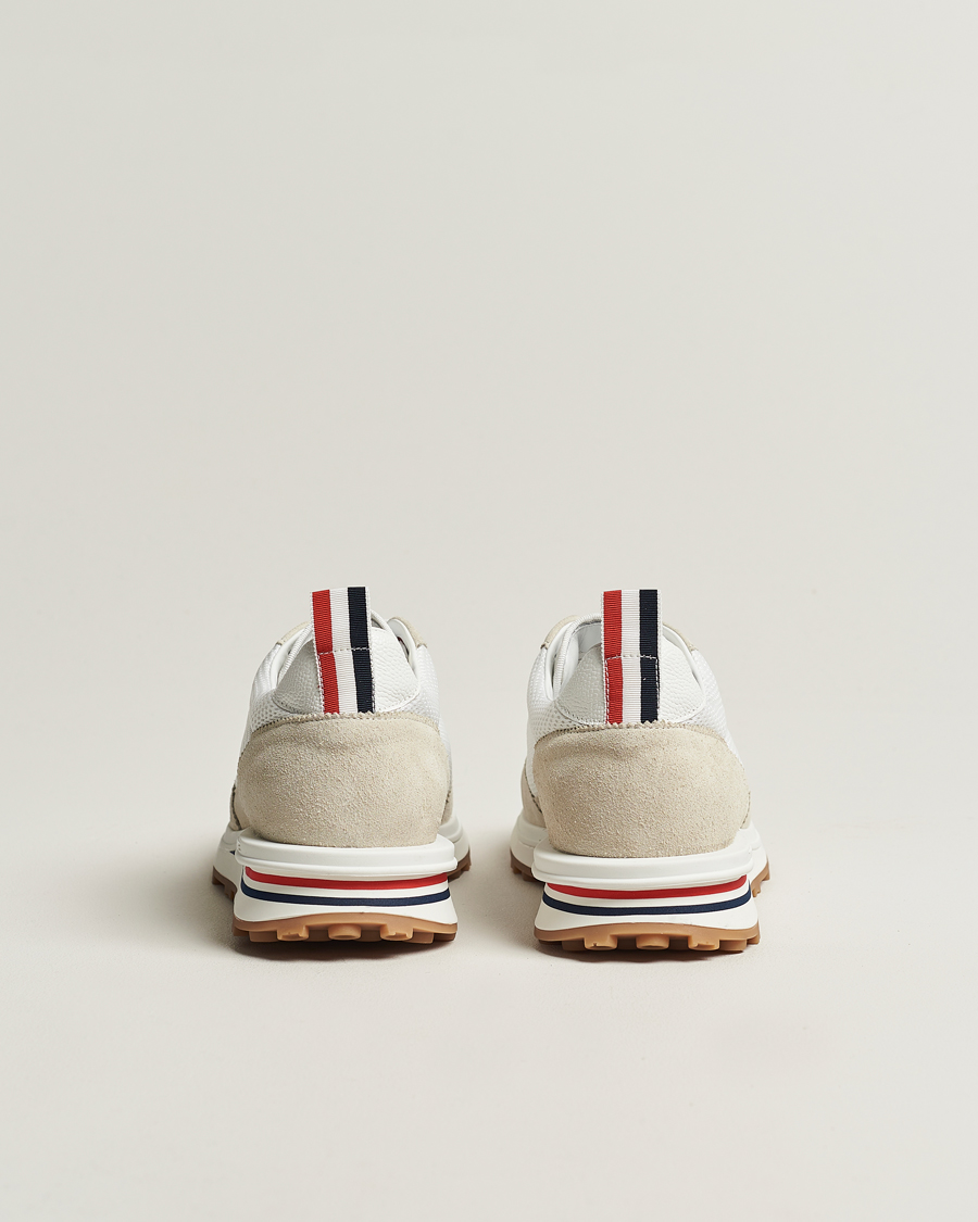 Herren | Thom Browne Tech Runner Suede Sneakers White | Thom Browne | Tech Runner Suede Sneakers White