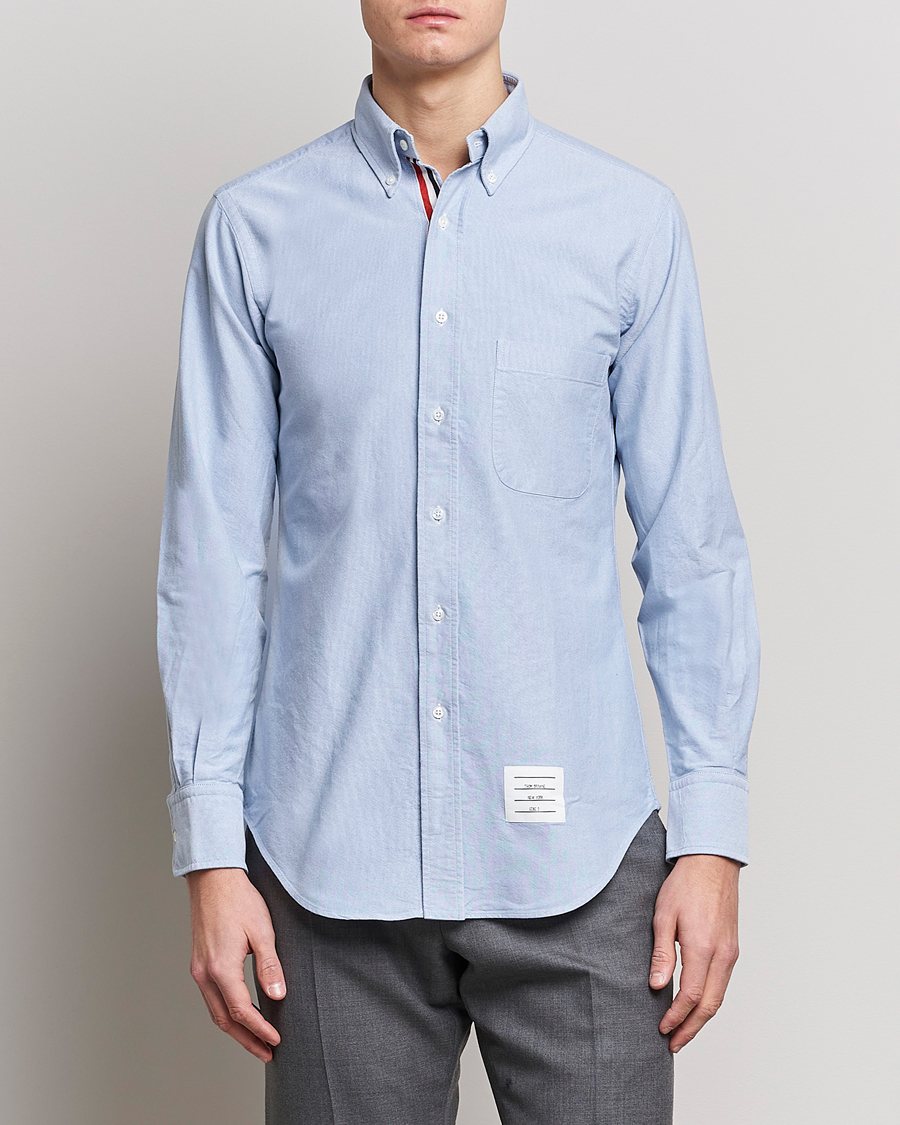Herren | Hemden | Thom Browne | Grosgrain Placket Oxford Shirt Light Blue