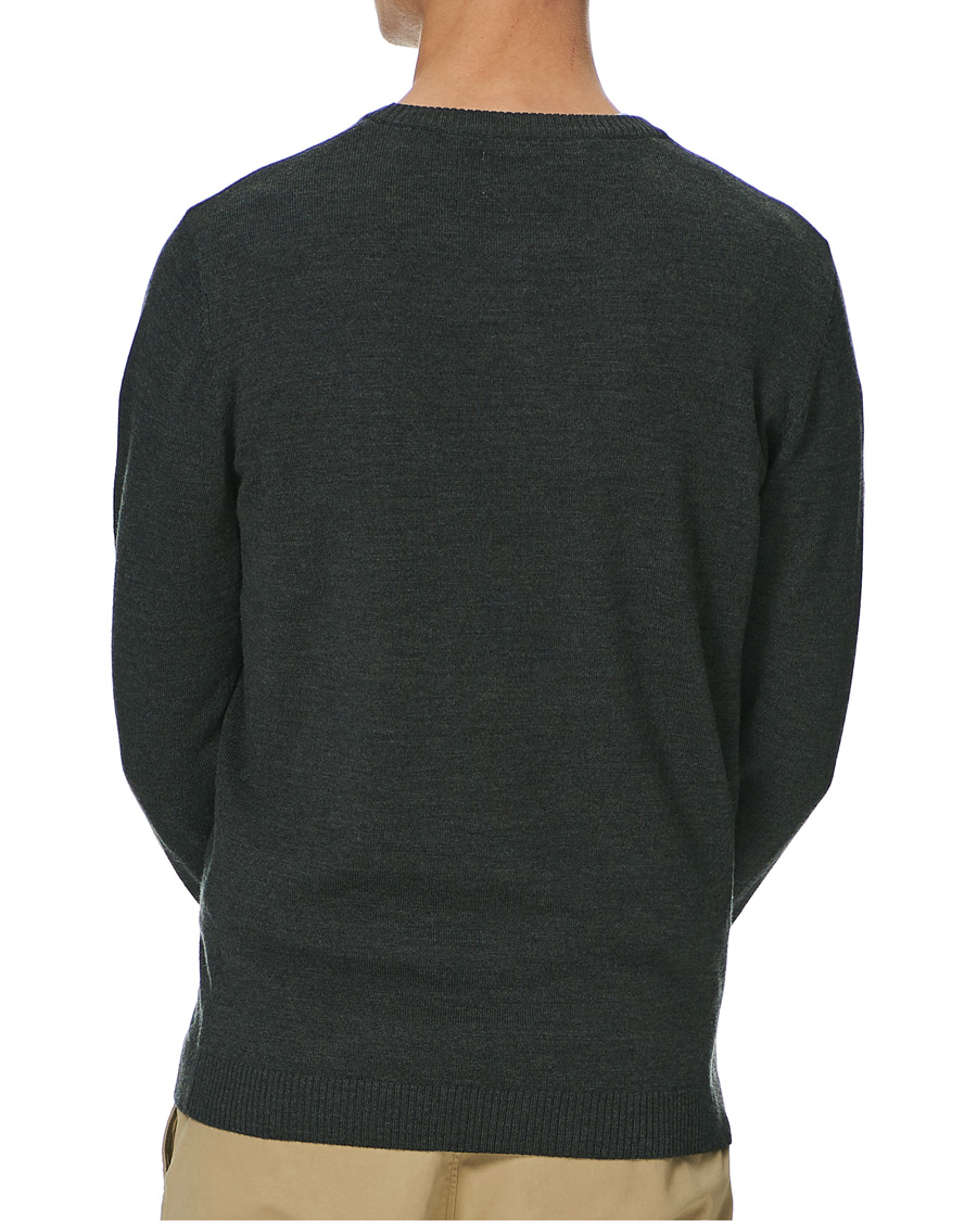 Herren | Pullover | A Day's March | Alagón Merino Crew Moss Melange