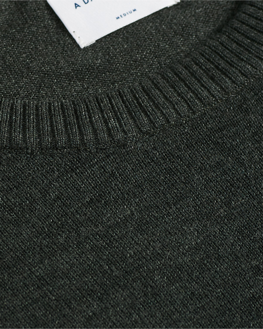 Herren | Pullover | A Day's March | Alagón Merino Crew Moss Melange