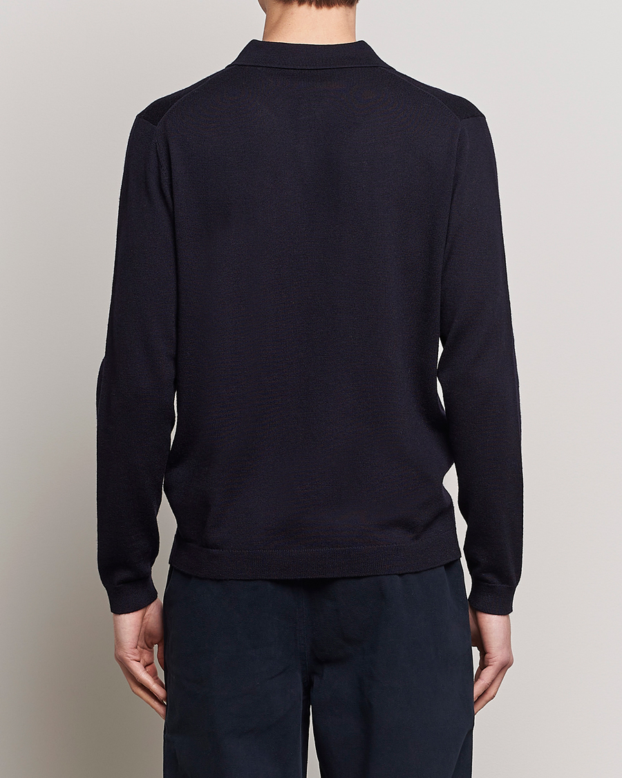 Herren | Pullover | A Day's March | Ambroz Merino Polo Navy