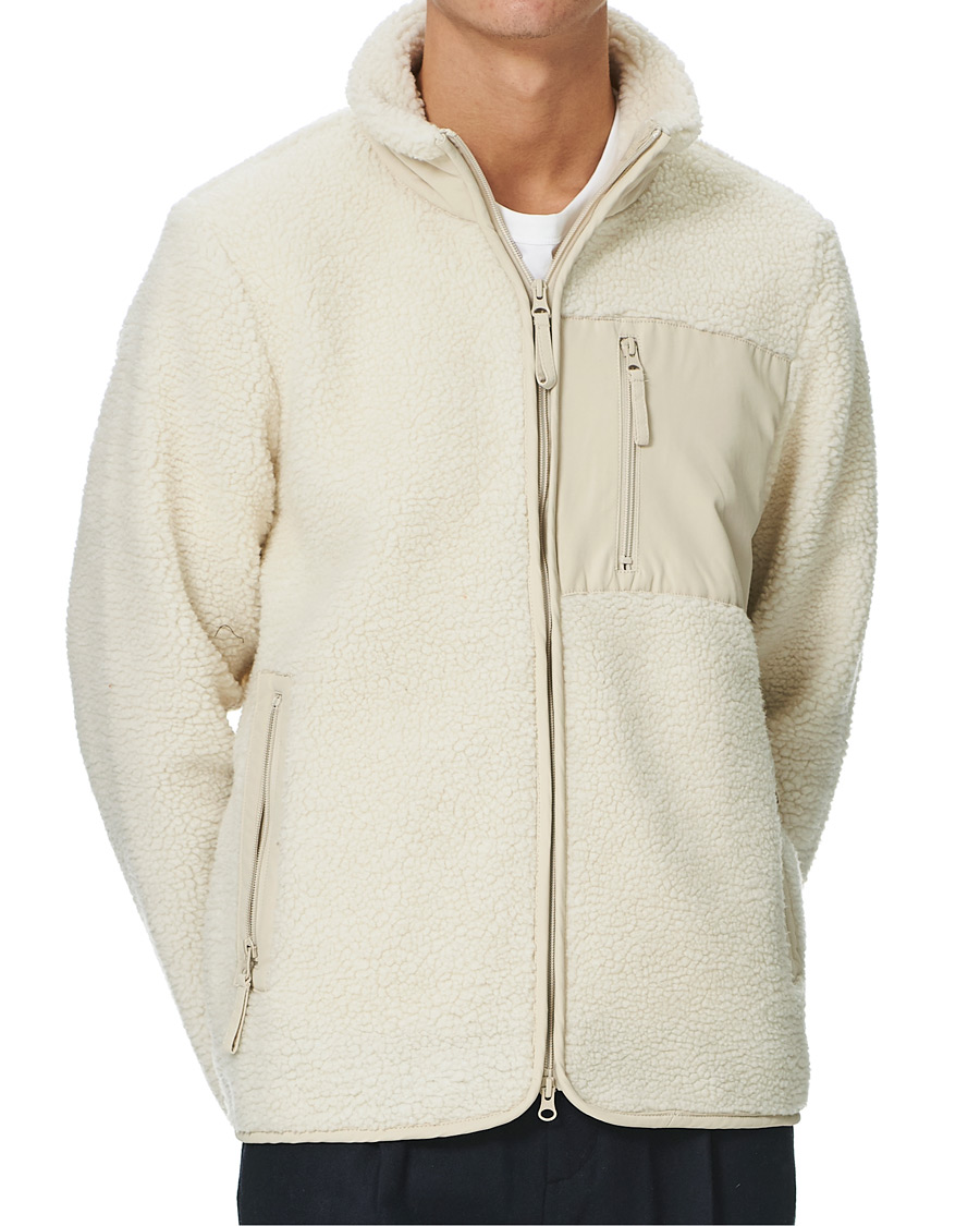 Herren | Pullover | A Day's March | Granån Recycled Fleece Jacket Off White