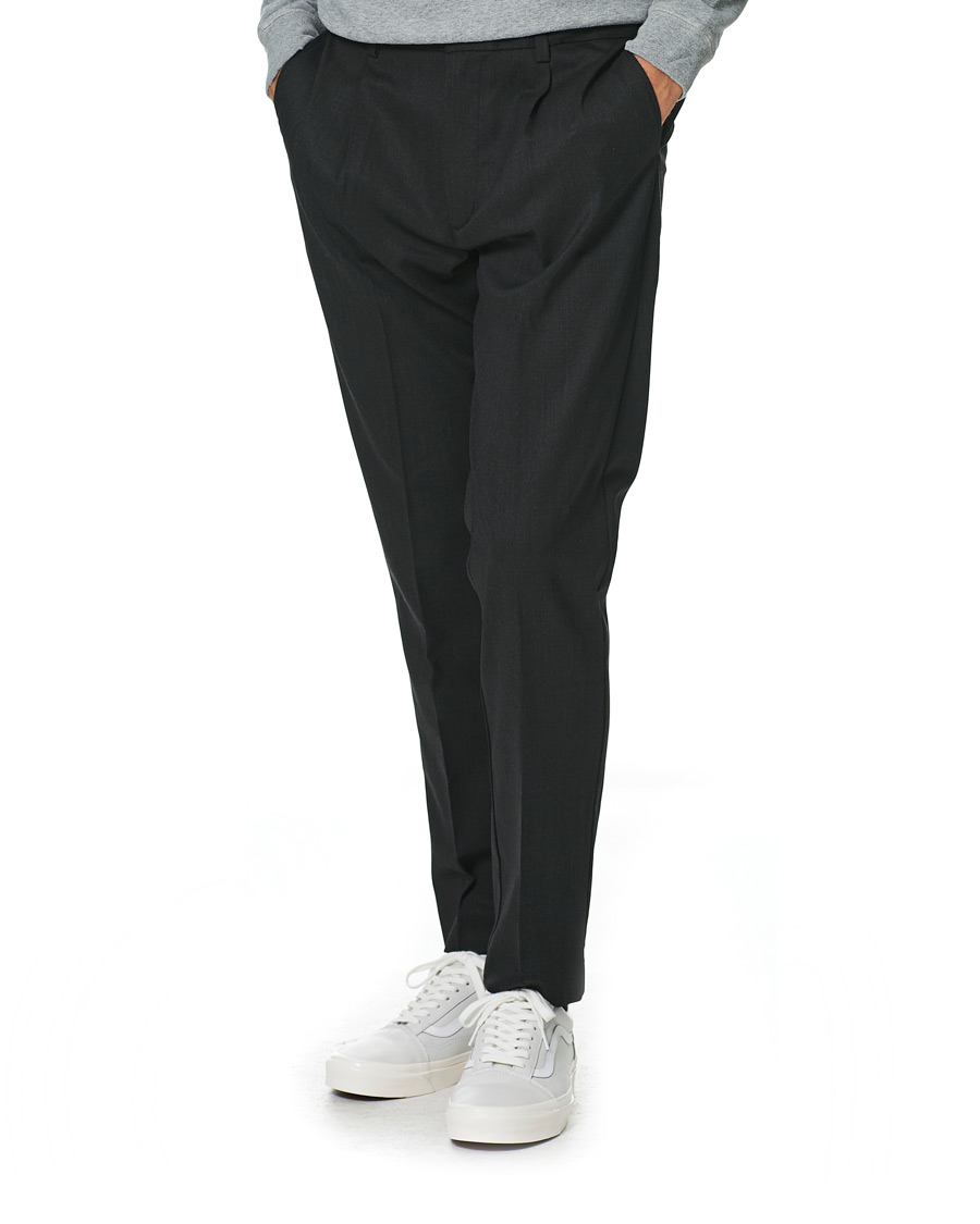 Herren | Hosen | A Day's March | Smart Trousers Wool Twill Charcoal