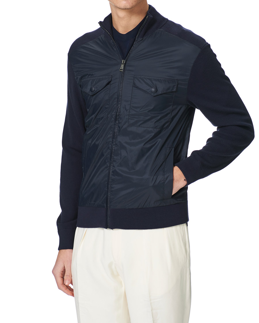 Herren | Pullover | Ralph Lauren Purple Label | Hybrid Zip Sweater Classic Navy
