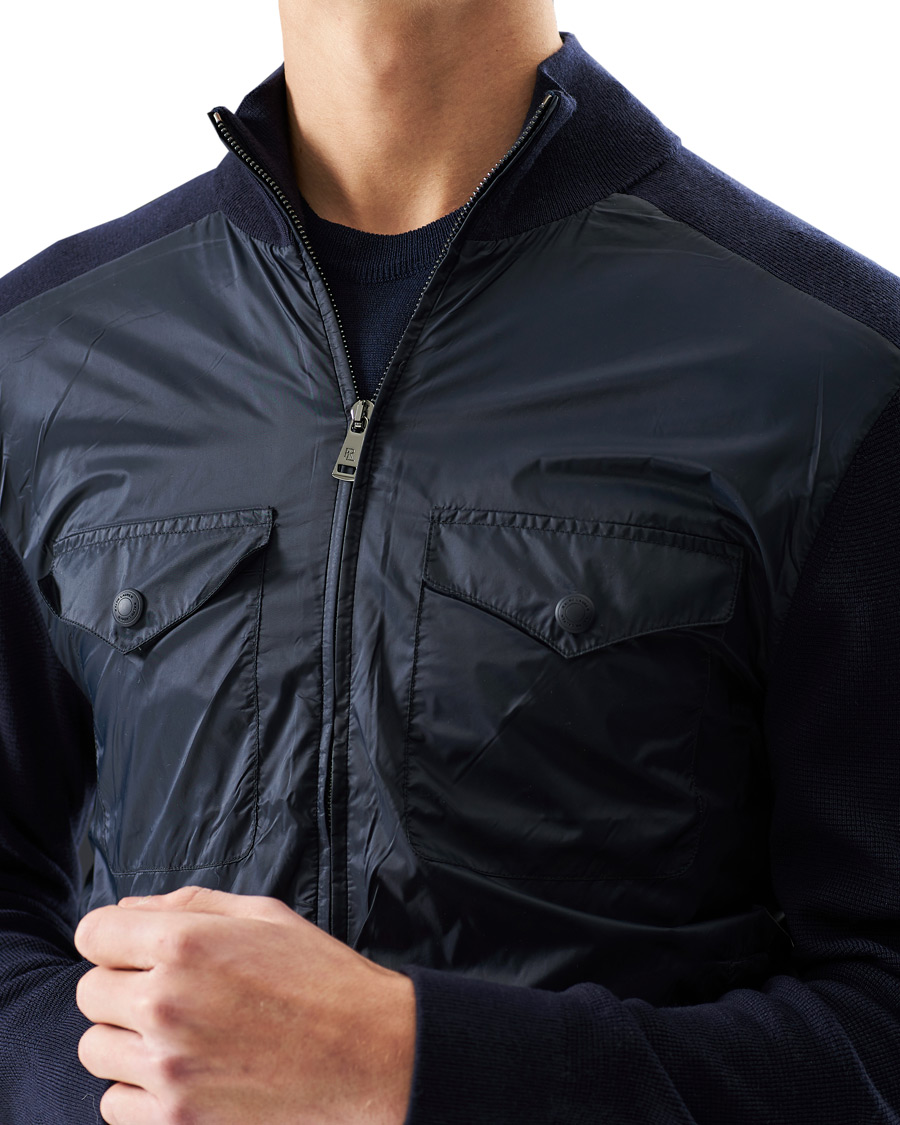 Herren | Pullover | Ralph Lauren Purple Label | Hybrid Zip Sweater Classic Navy