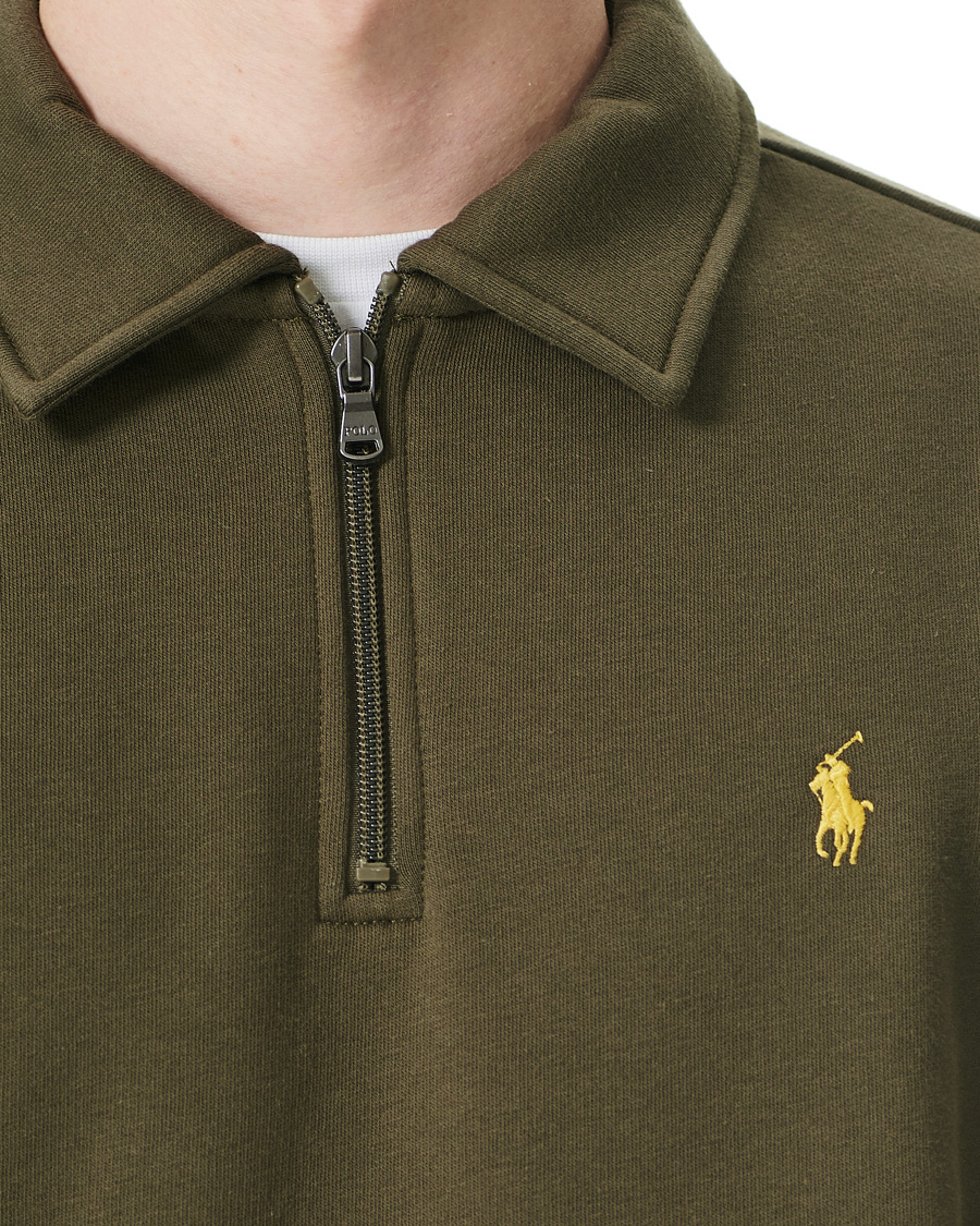 Herren | Pullover | Polo Ralph Lauren | Graphic Fleece Half Zip Sweater Defender Green