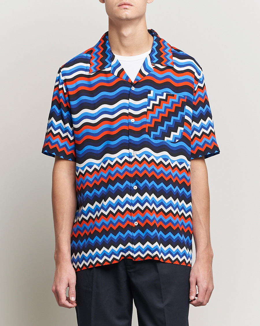 Herren | Hemden | Missoni | Zig Zag Bowling Shirt Navy/Red