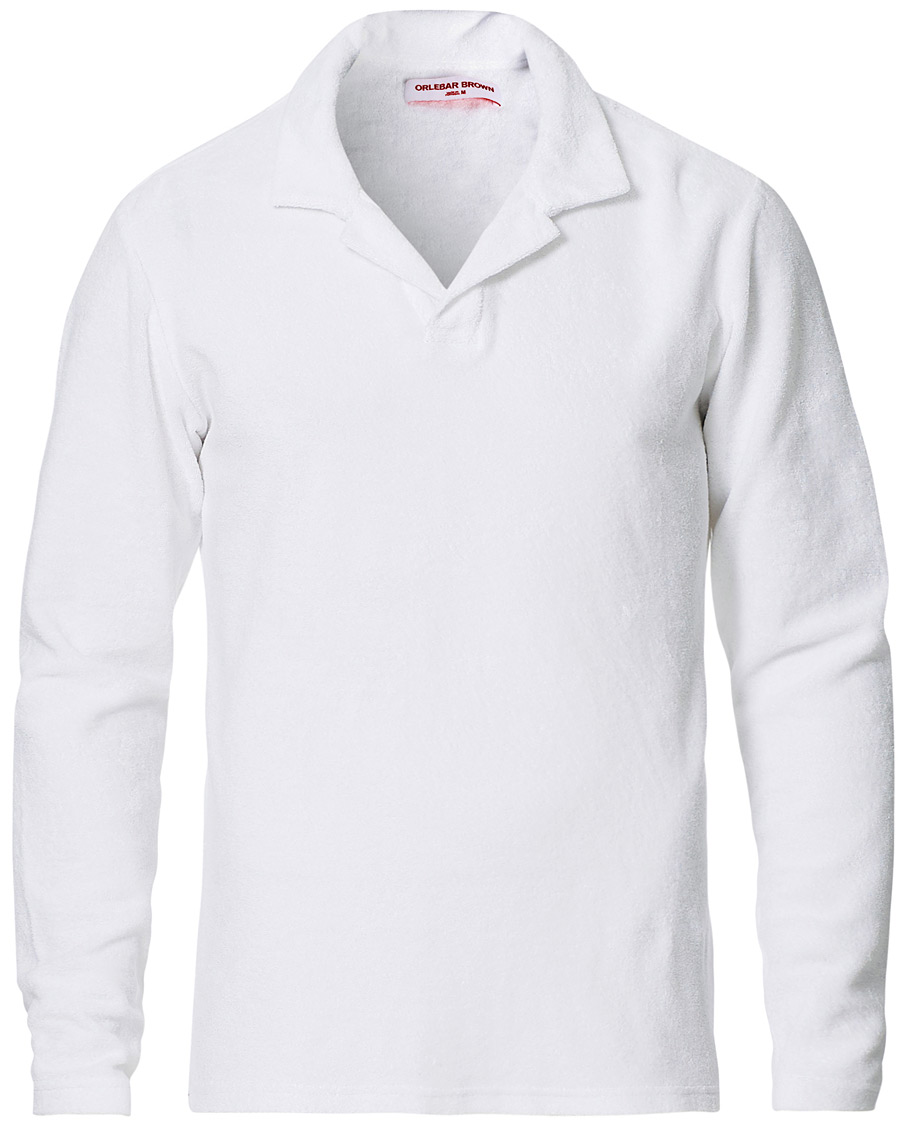 Herren | Pullover | Orlebar Brown | Terry Long Sleeve Polo White