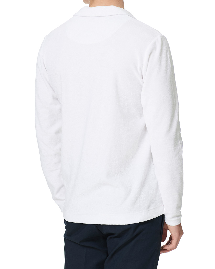 Herren | Pullover | Orlebar Brown | Terry Long Sleeve Polo White