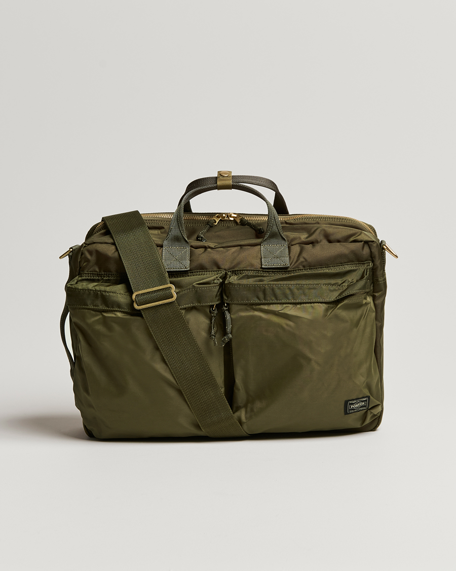 Herren | Porter-Yoshida & Co. Force 3Way Briefcase Olive Drab | Porter-Yoshida & Co. | Force 3Way Briefcase Olive Drab